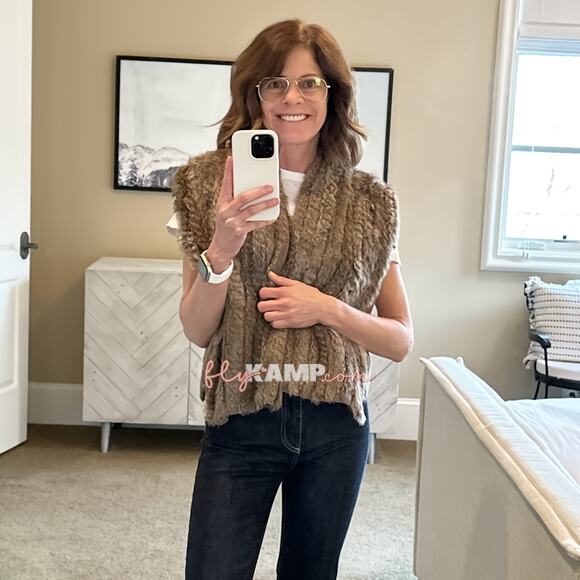 MARC by MARC JACOBS Alice Wool Rabbit Fur Vest XS/S - Picture 4 of 10